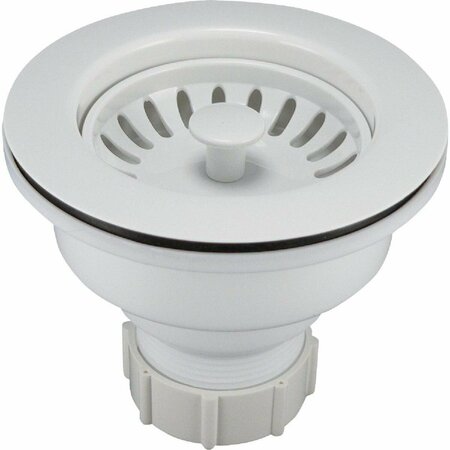 ALL-SOURCE Plastic Basket Strainer Assembly, White K1442WH